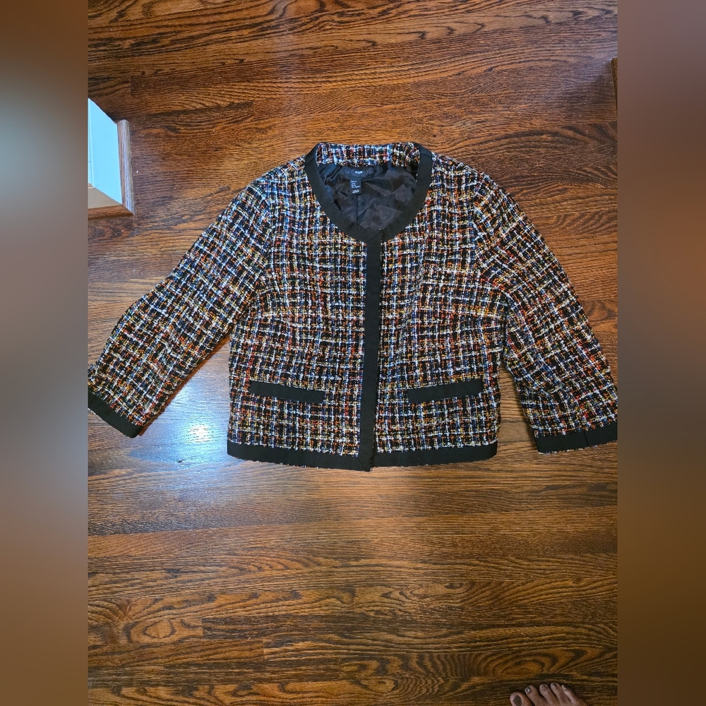 H&M Multicolor Tweed Blazer